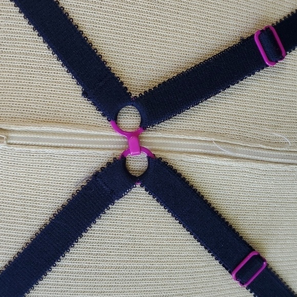 AMBRIELLE PUSH UP BRA, animal print.‎ Size 34A. Pink Boe and trim lace. - Picture 4 of 7